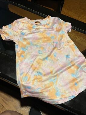 Girls' Pastel Tie-Dye Short Sleeve Top